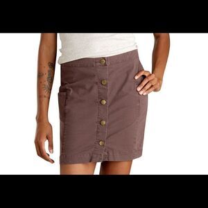 Earthworks toad co Skirt in Raisin. Maroon Button Up Skirt.